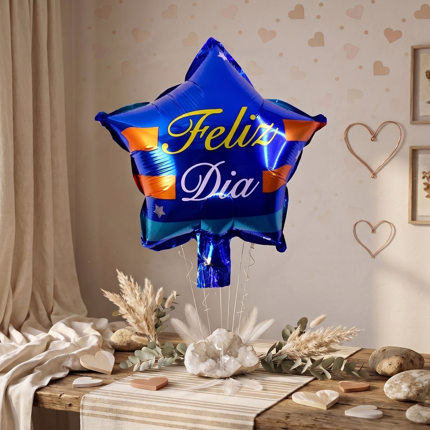 Feliz dia balloon event decor