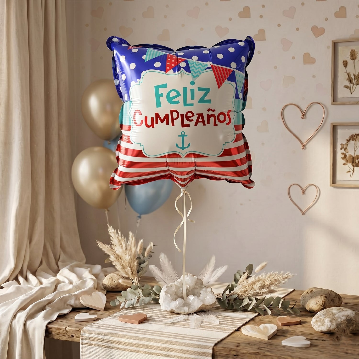 Cumpleanos balloon hanging decor