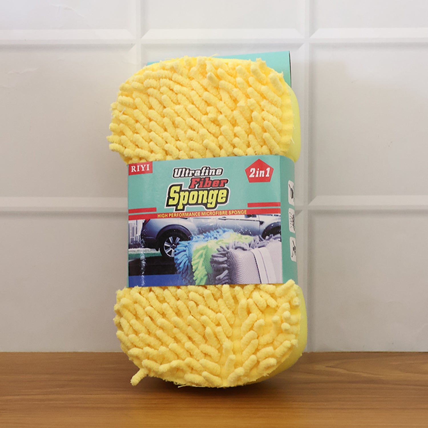 Chenille microfiber car wash sponge product shot