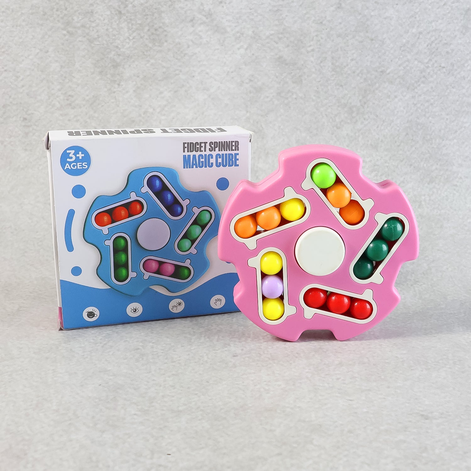 Fidget Magic Cube Spinner Toy – Multi-Track Finger Puzzle