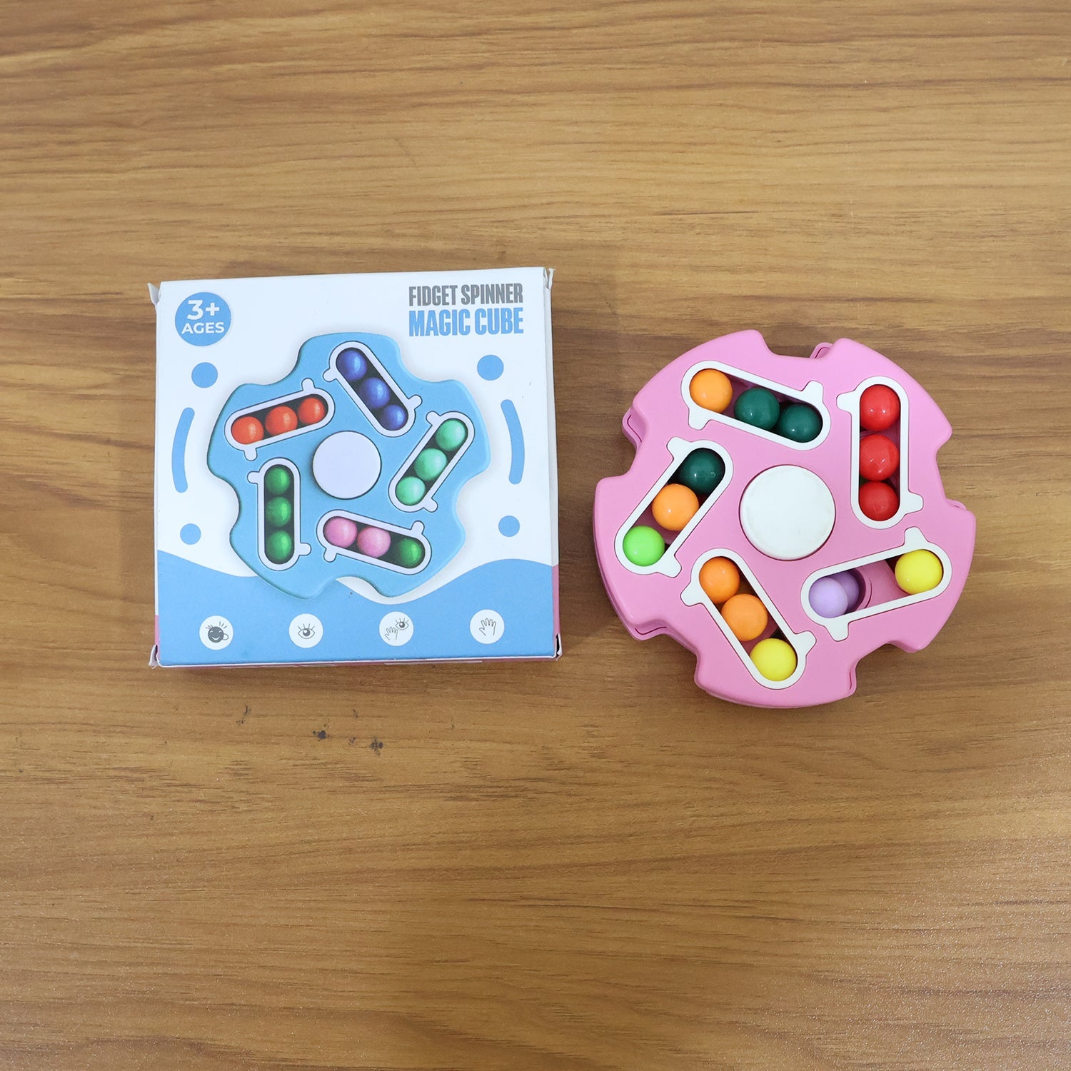 Fidget Magic Cube Spinner Toy – Multi-Track Finger Puzzle