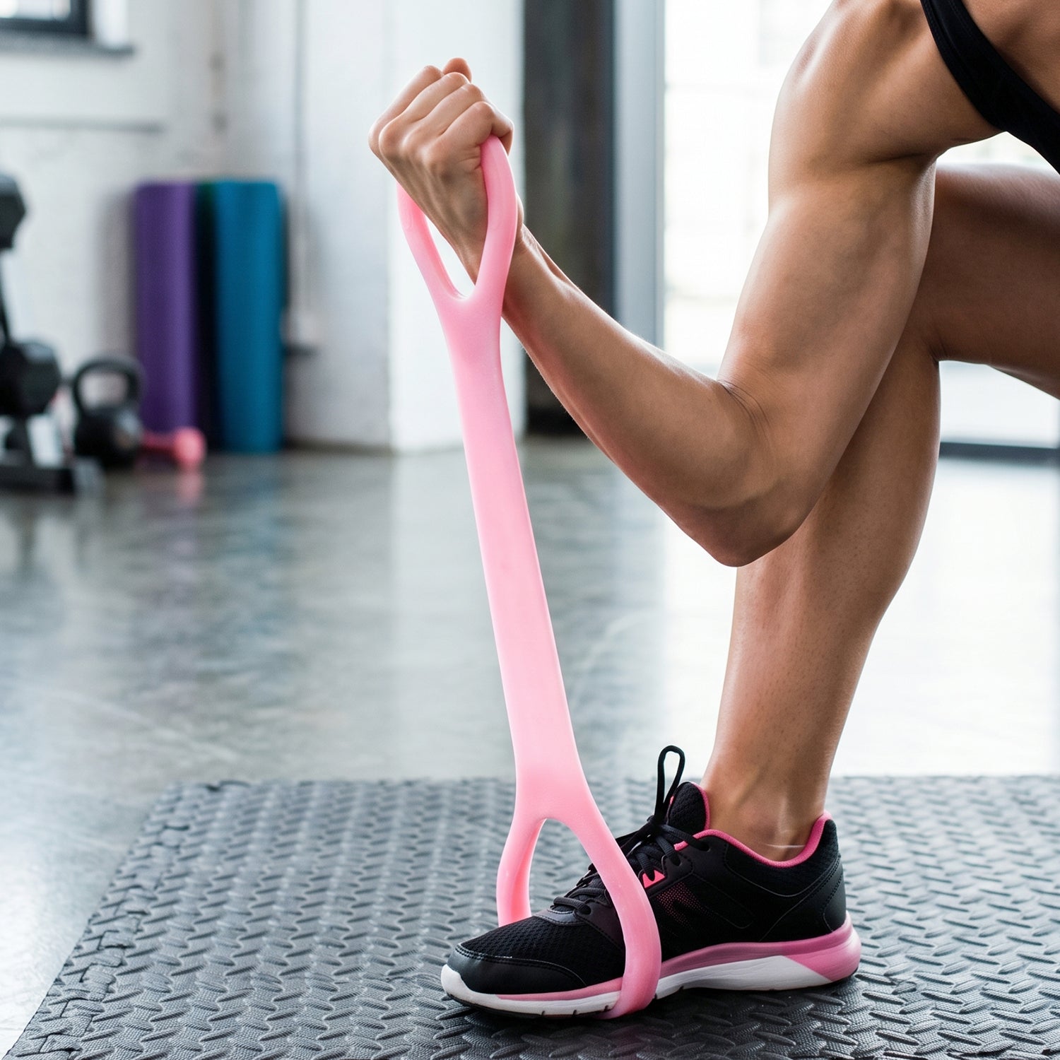 Pink silicone resistance band