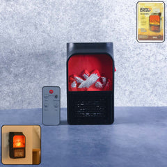 Portable Electric Fireplace Lamp LED Flame Heater front view