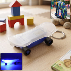 Mini Skateboard LED keychain front view