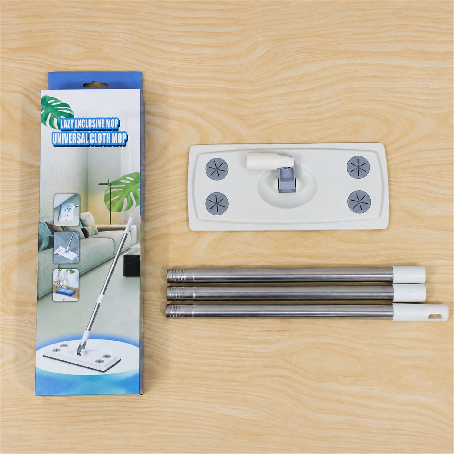 Rotating flat mop cleaning use