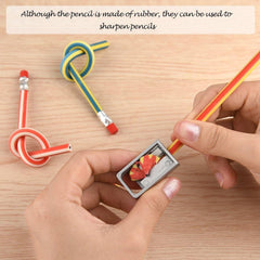 7-Piece Multicolored Swirl Design Pencils Set with Eraser