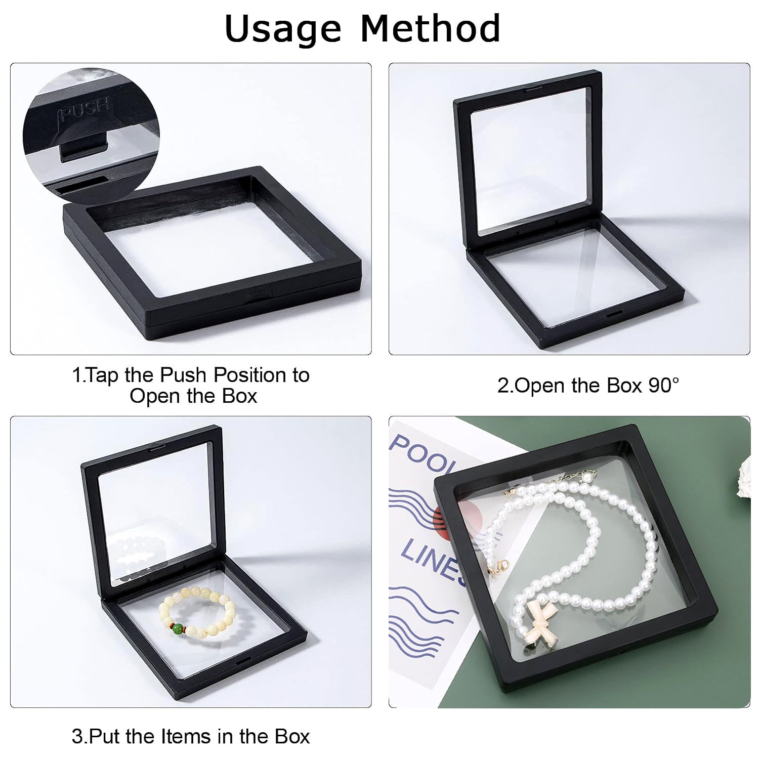 Transparent Jewellery Display Box (9x9 cm / 1 Pc)