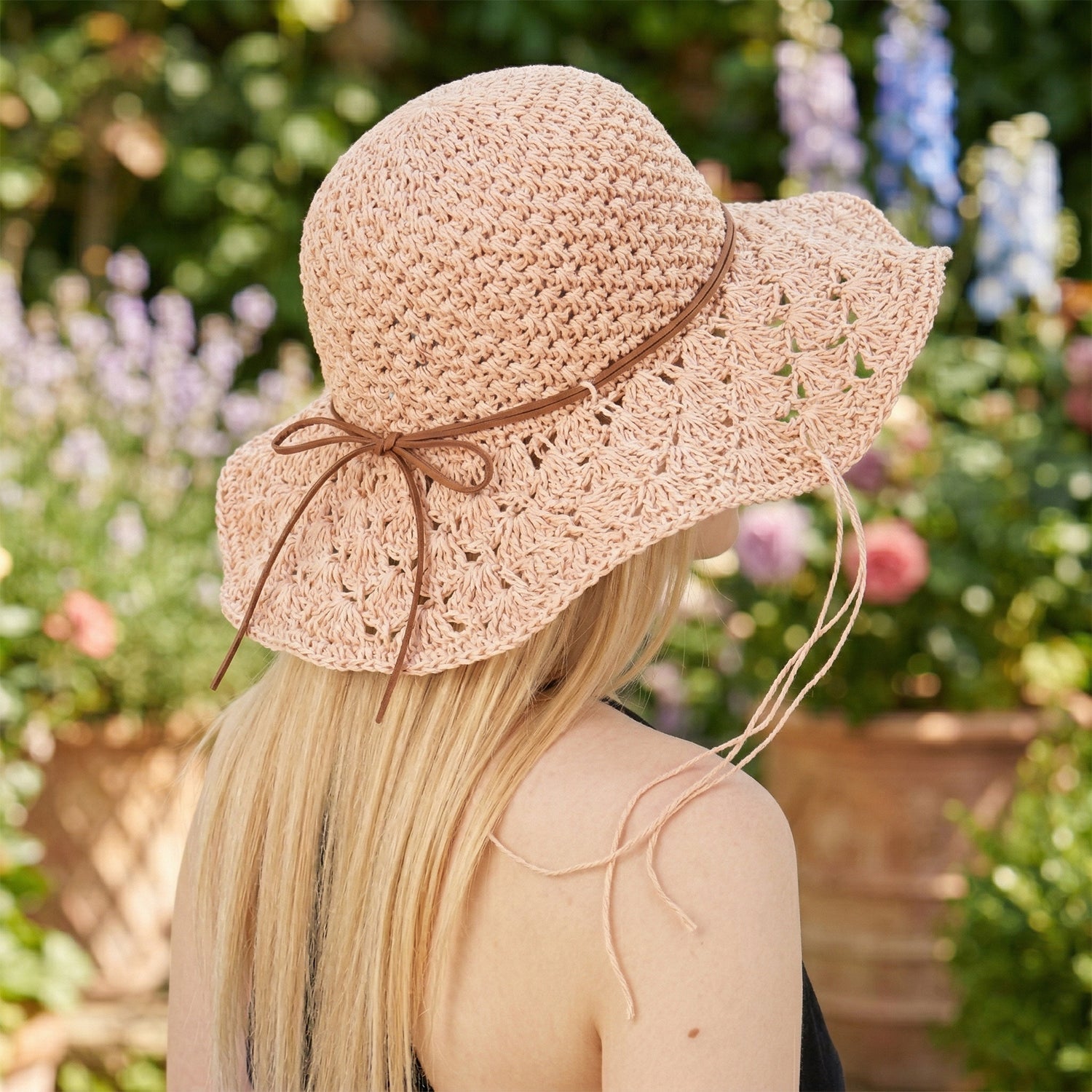 Stylish Handwoven Wide Brim Summer Sun Hat Cap (1 Pc)