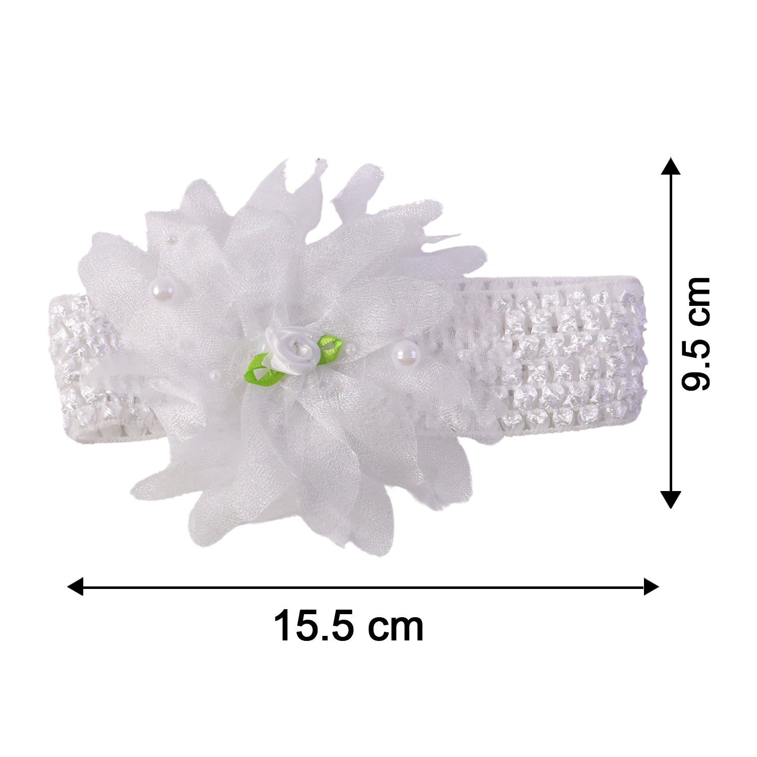 Cute Soft Elastic Floral Baby Headband Stylish Stretchable Hair Band (1 Pc)