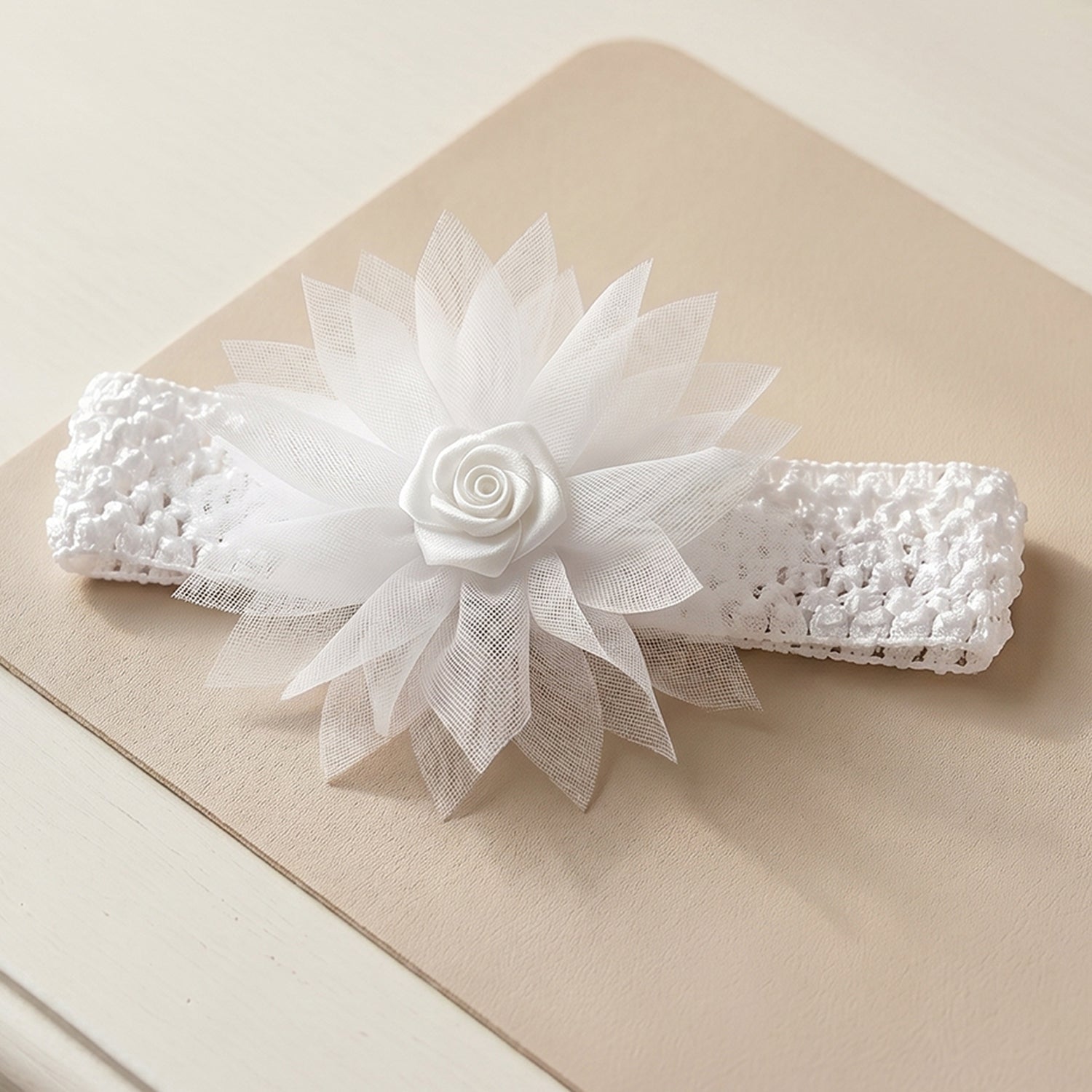 Cute Soft Elastic Floral Baby Headband Stylish Stretchable Hair Band (1 Pc)