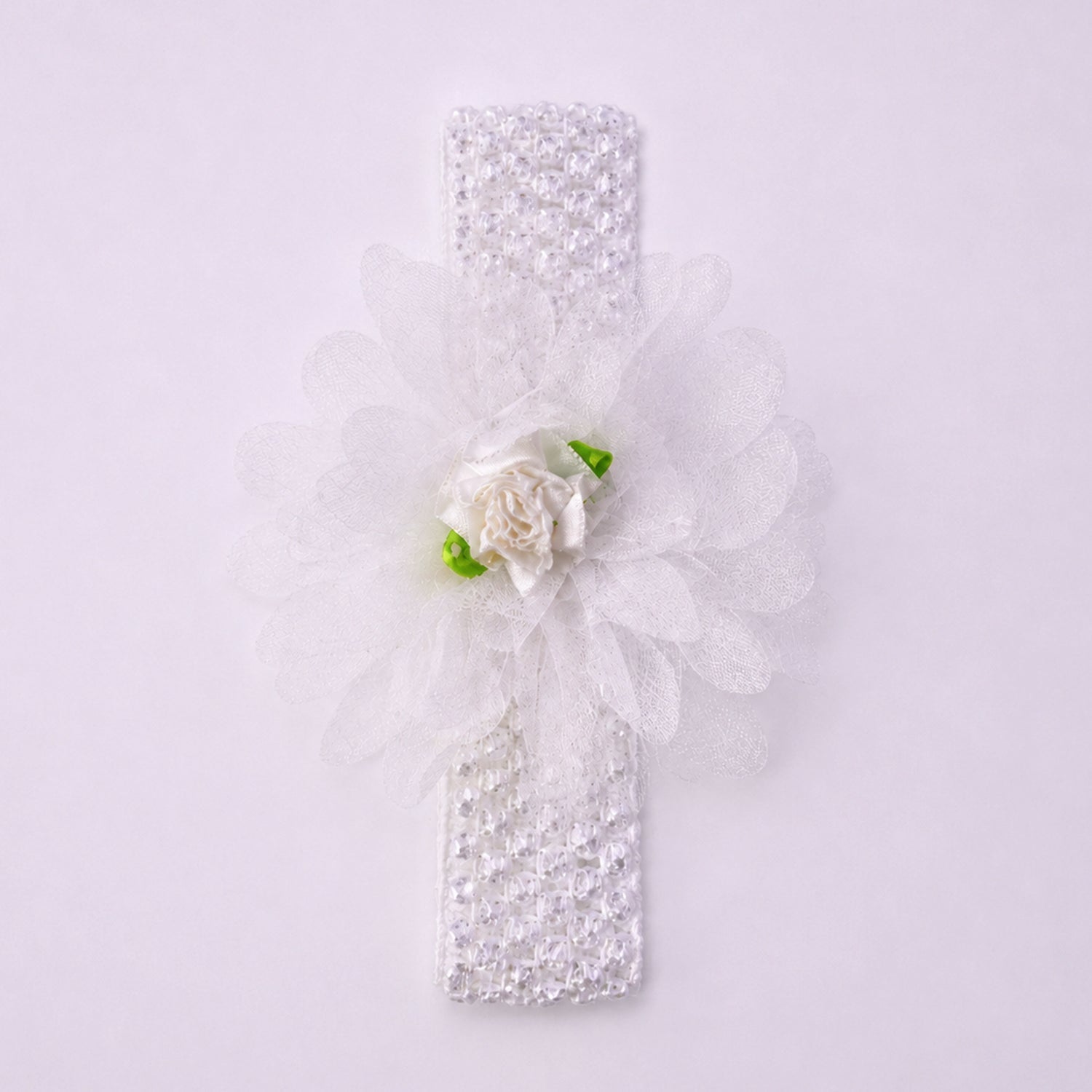 Cute Soft Elastic Floral Baby Headband Stylish Stretchable Hair Band (1 Pc)