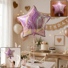 Star marble foil balloon party