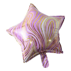 Star marble balloon inflated decor