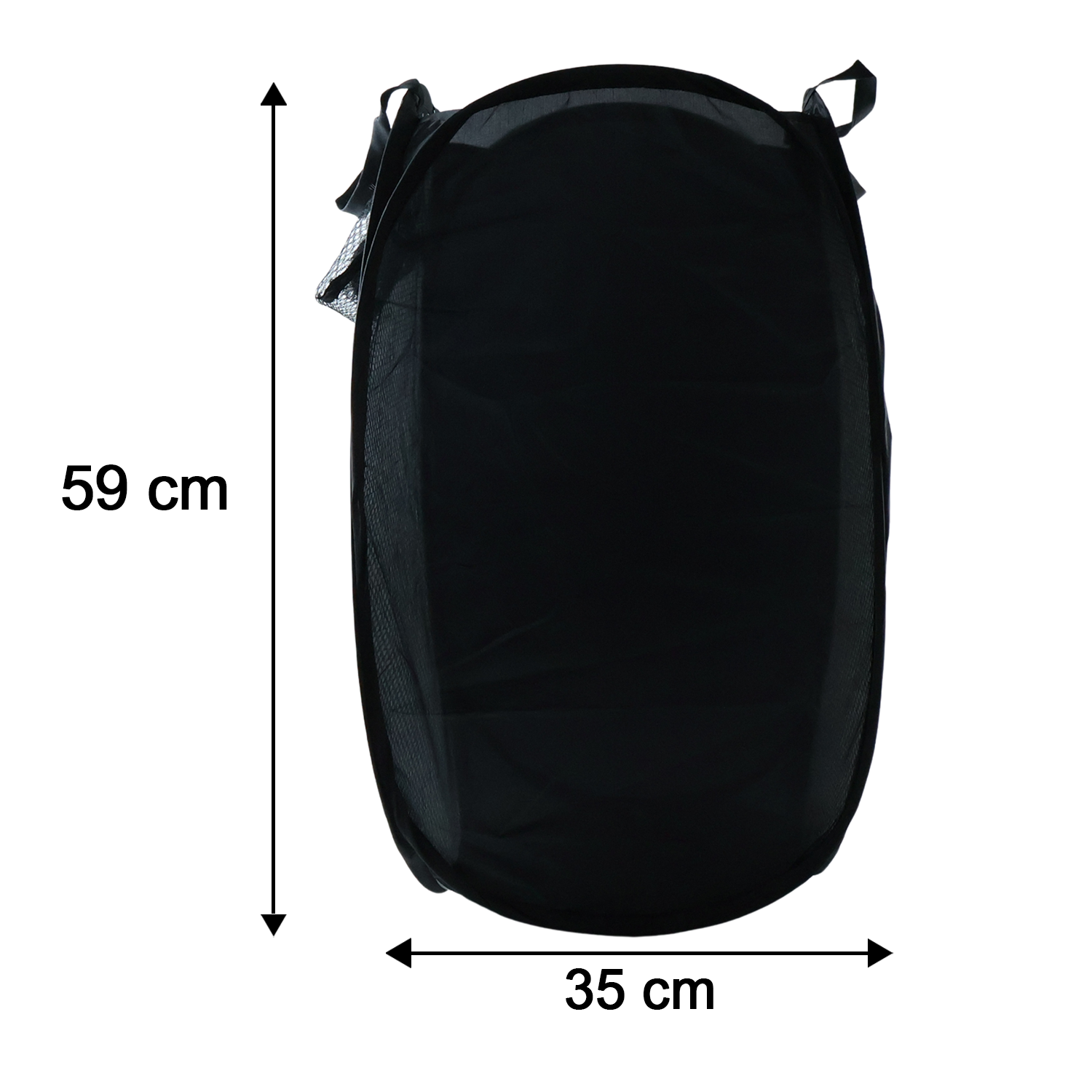 Premium Foldable Laundry Basket Solid Fabric Clothes Hamper (1 Pc, 37x37x60cm)