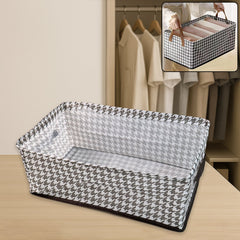 Foldable canvas cloth storage basket 42x28 cm