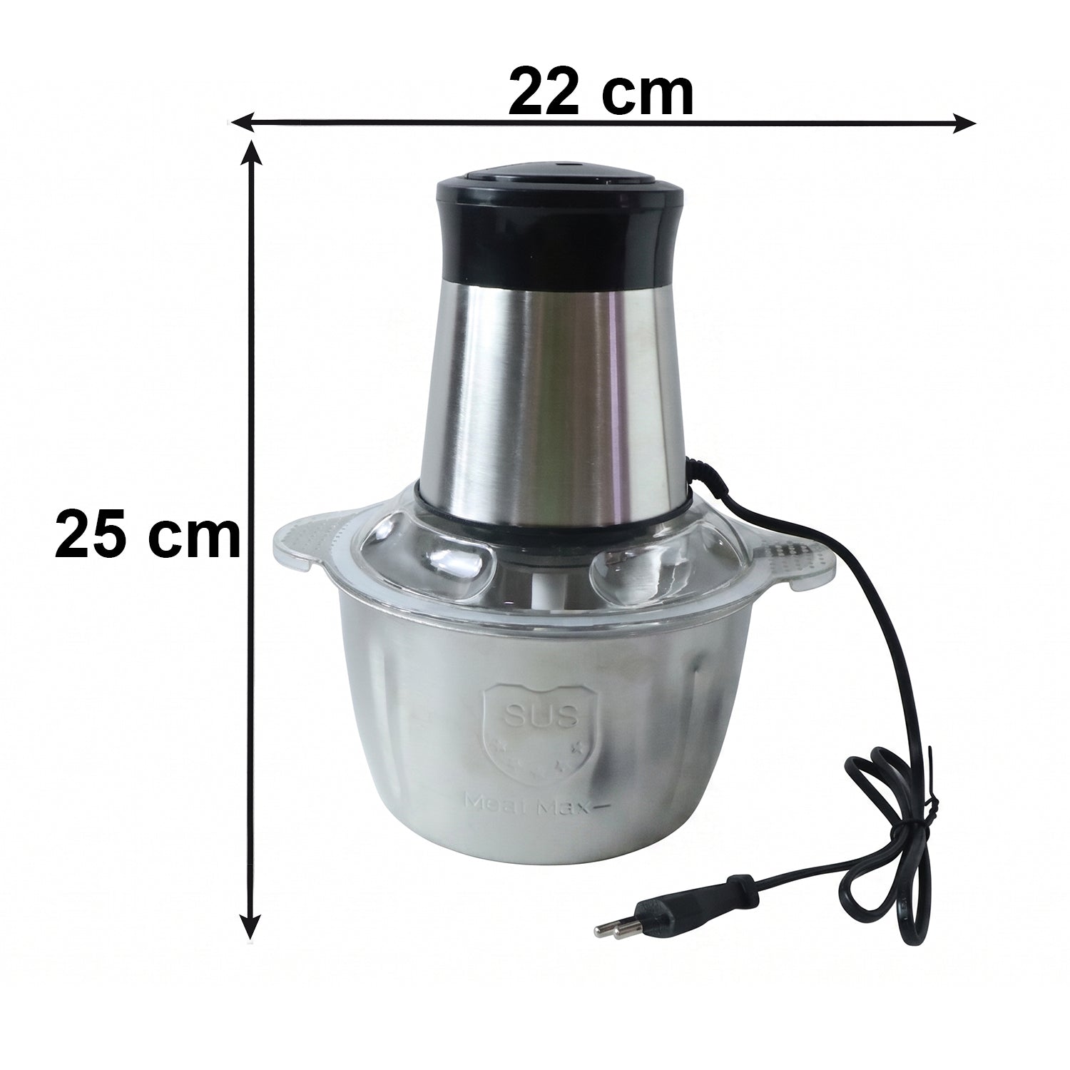 Food processor with 2 litre capacity bowl