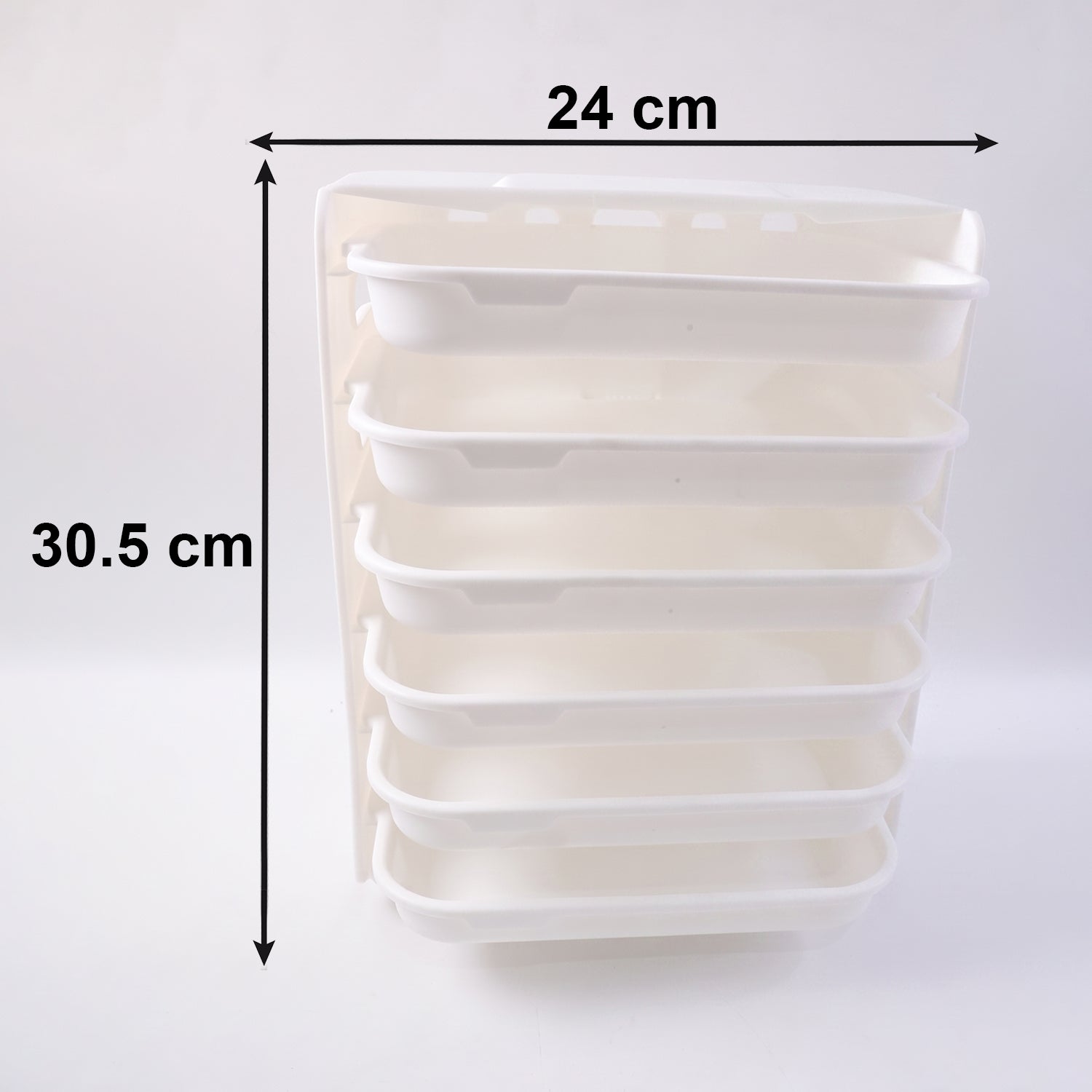 Wall Mount 6-Layer Food Storage Rack â€“ Stackable, Space-Saving Organizer