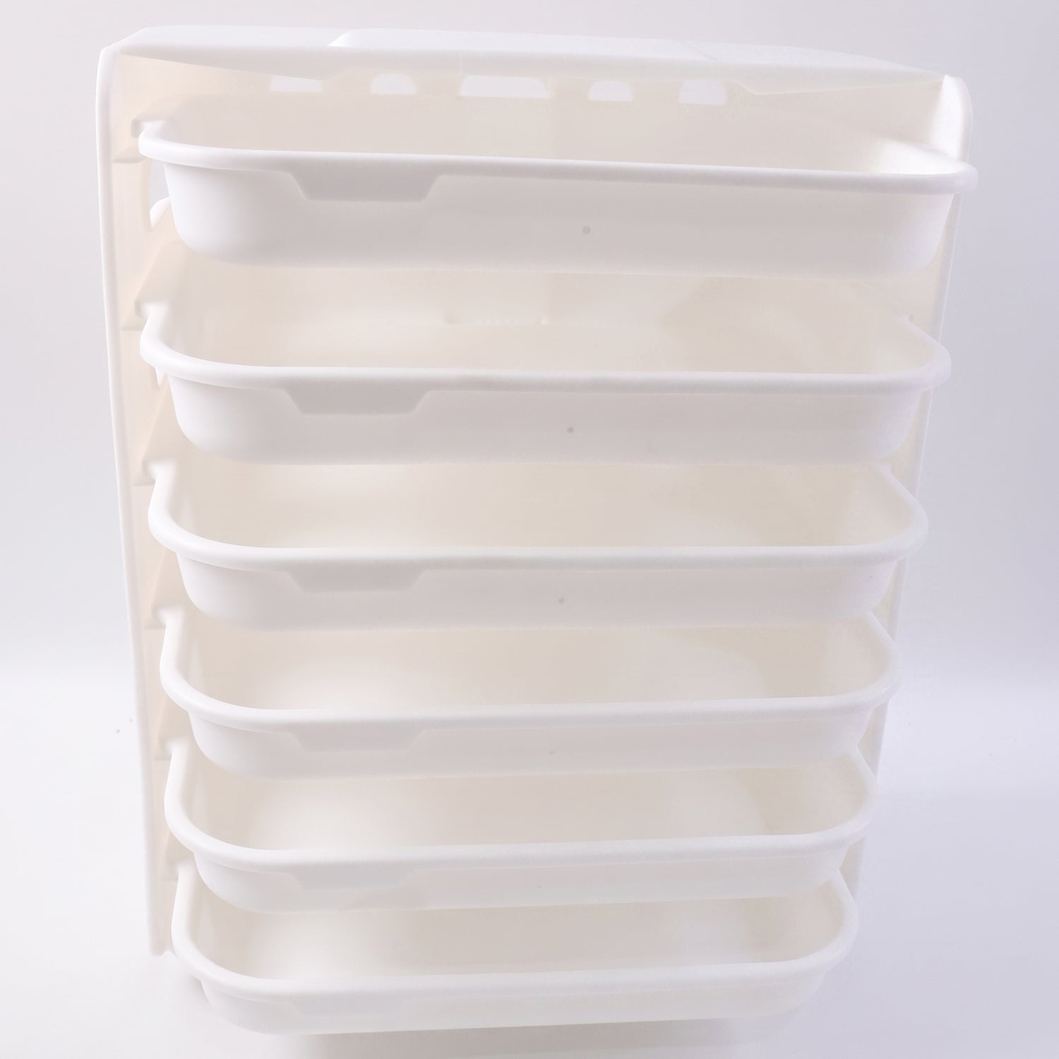 Wall Mount 6-Layer Food Storage Rack â€“ Stackable, Space-Saving Organizer