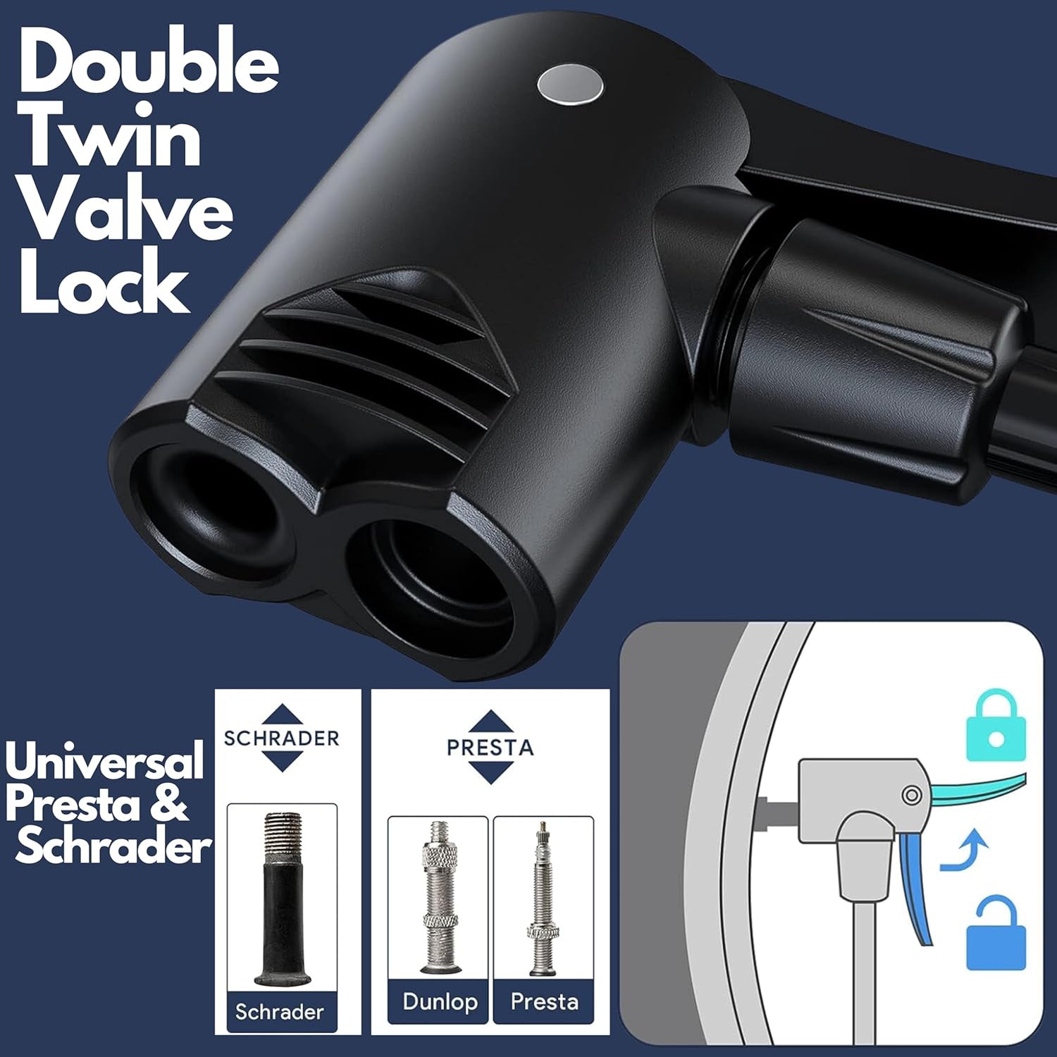 Foot air pump compact design for travel