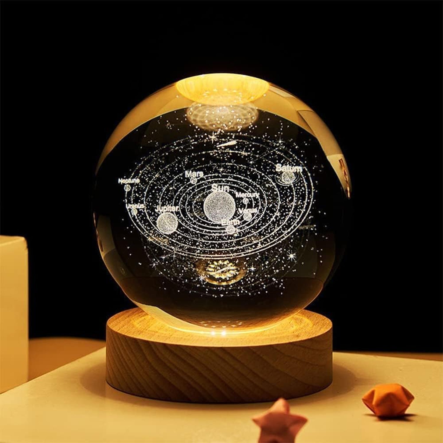 Base and on/off switch of 3D Astronomy Crystal Ball Lamp