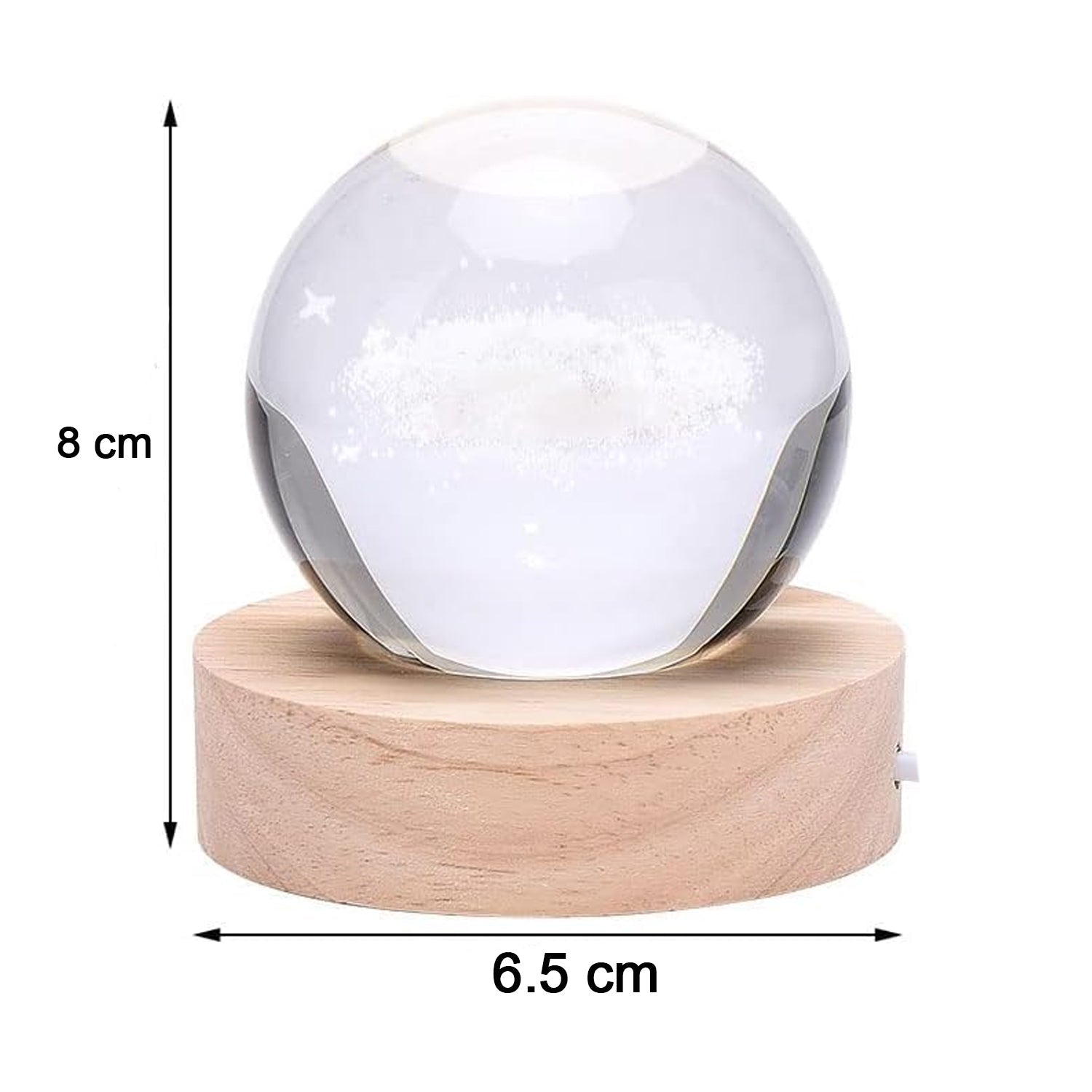 Size reference of 3D Astronomy Crystal Ball Lamp