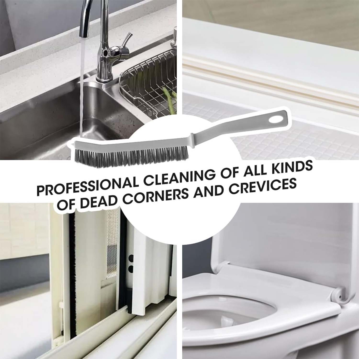 Long Handle Corner Cleaning Brush (2 Pc Set)