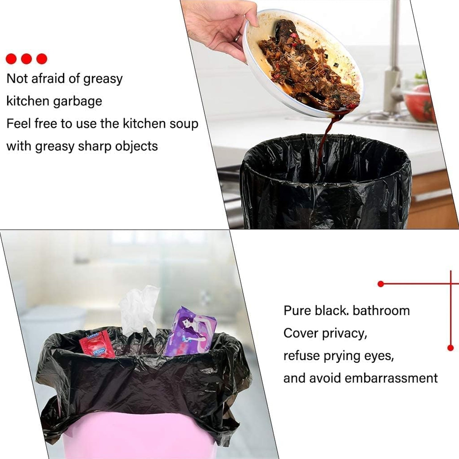 Garbage Bags – Pack of 4 Rolls (45 × 40 cm)