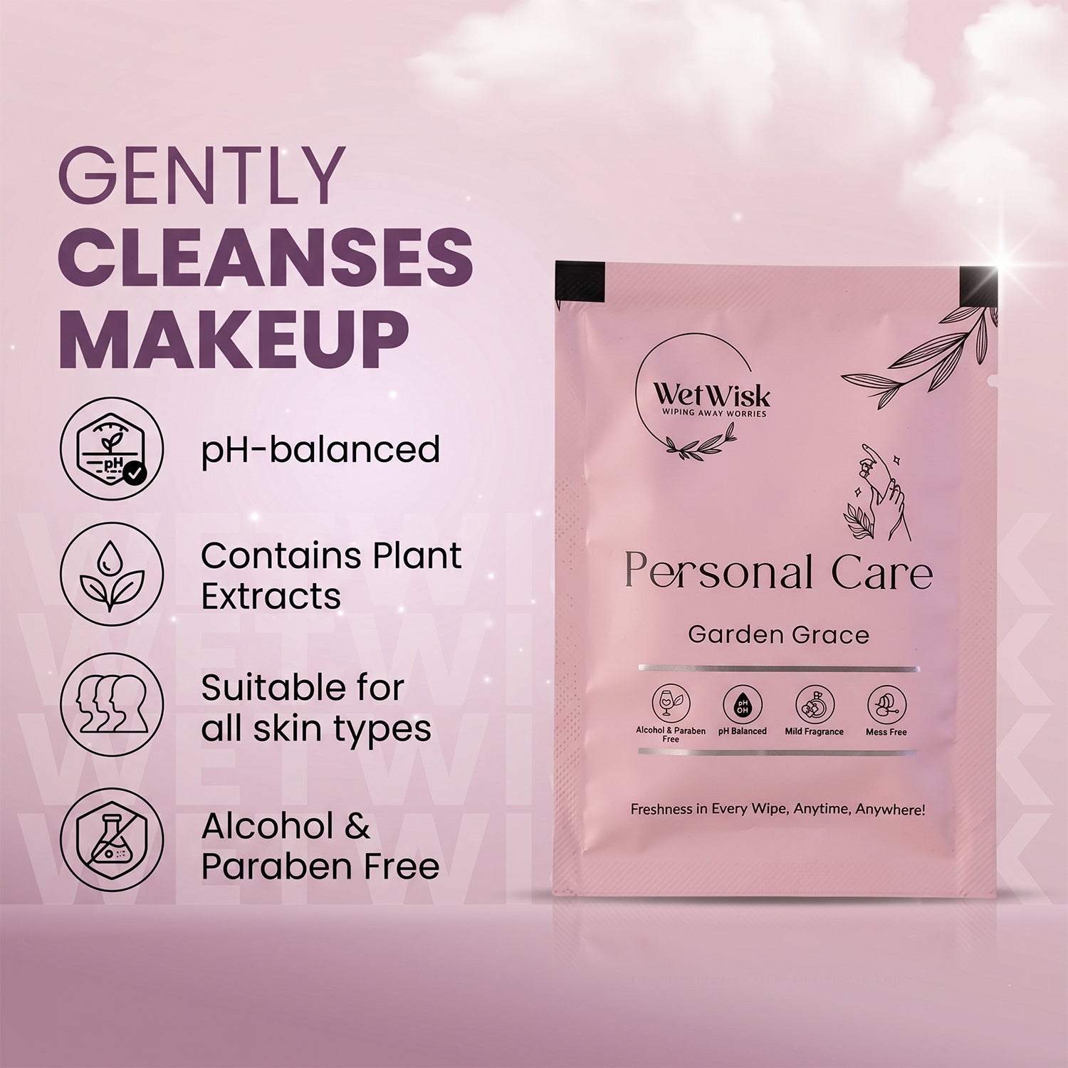 Personal care wipe face and body