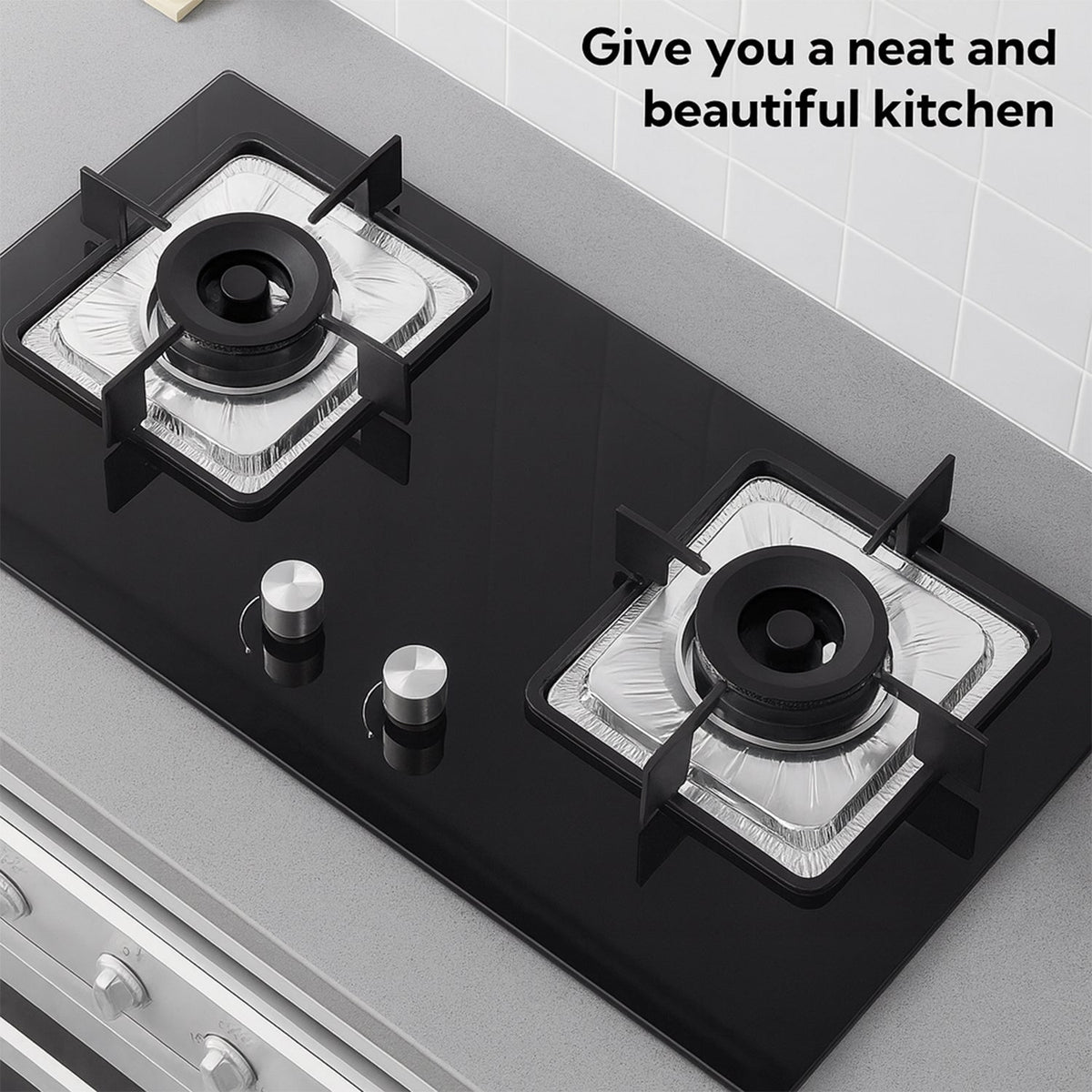 Square aluminium gas stove protector cover shield