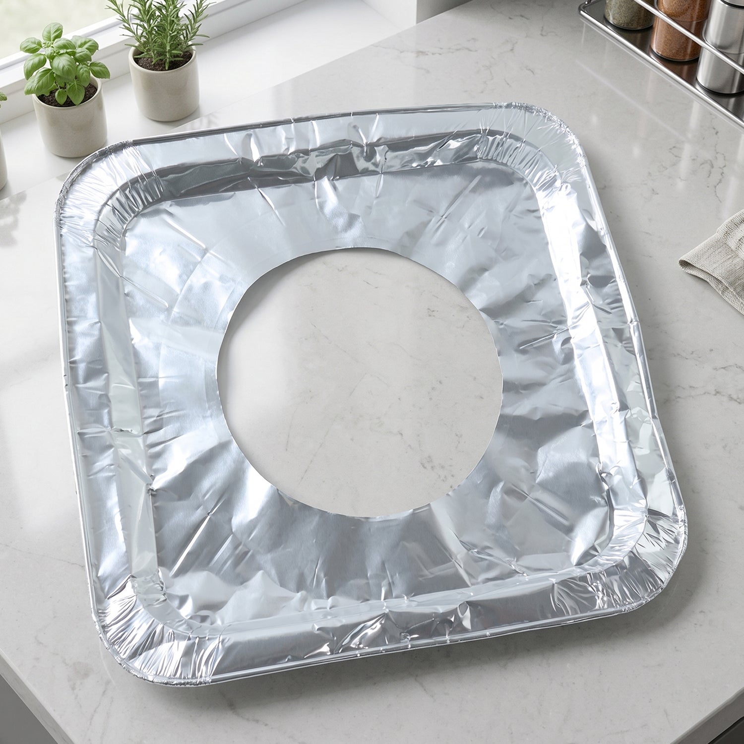 Aluminium Gas Stove Protector Covers 10 Pc - 23x23 cm