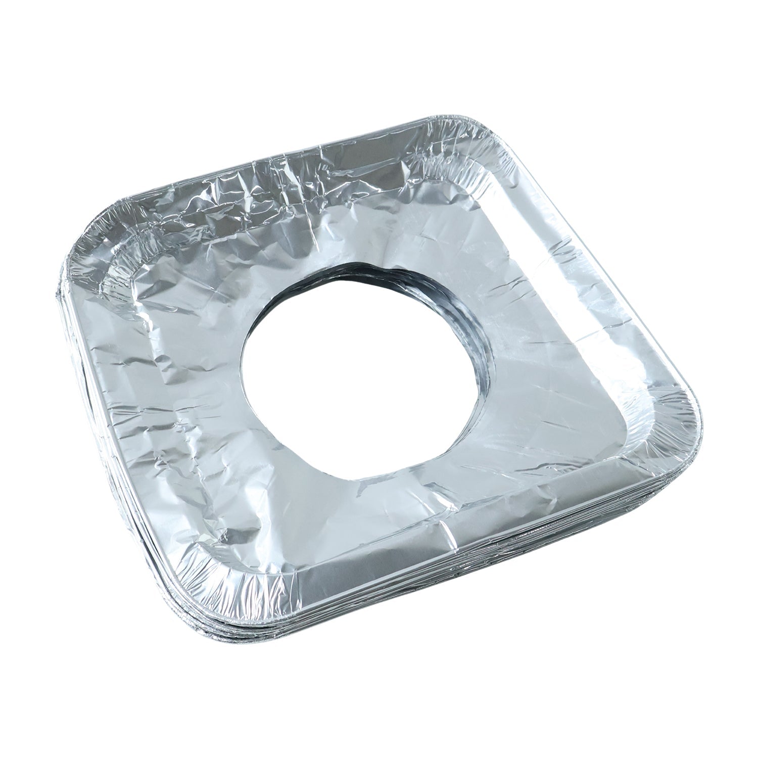 Disposable aluminium stove protector cover on gas burner