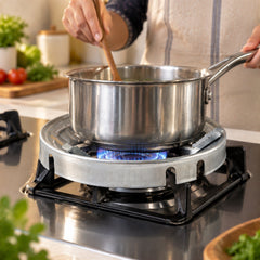 Energy saving stove ring pan support