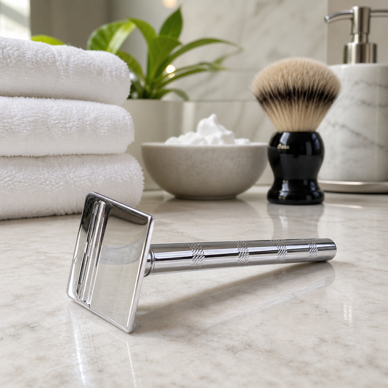 Close wet shave grooming razor