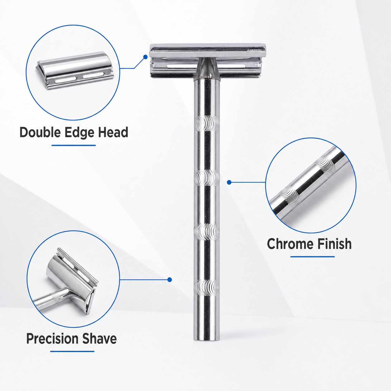 Durable metal razor with mix color handle