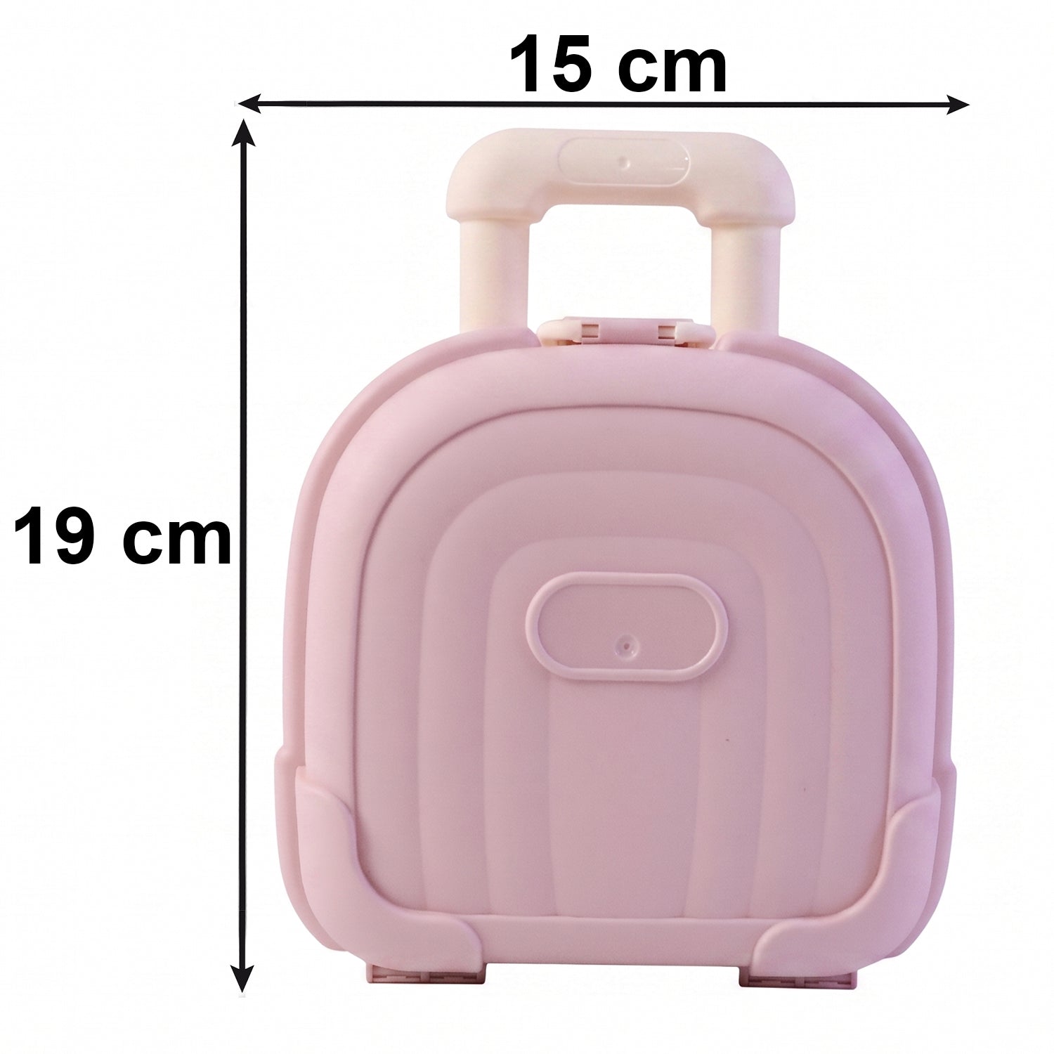 Mini Suitcase Shape Plastic Storage Box Cute Trolley Organizer Gift (1 Pc)