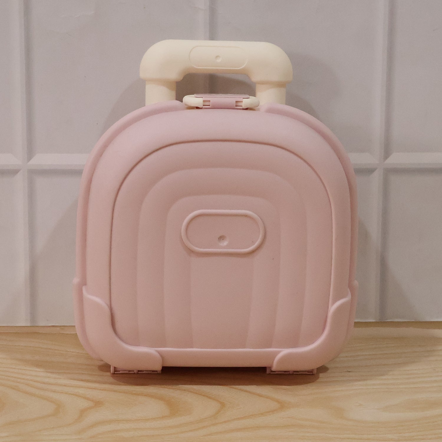 Mini Suitcase Shape Plastic Storage Box Cute Trolley Organizer Gift (1 Pc)