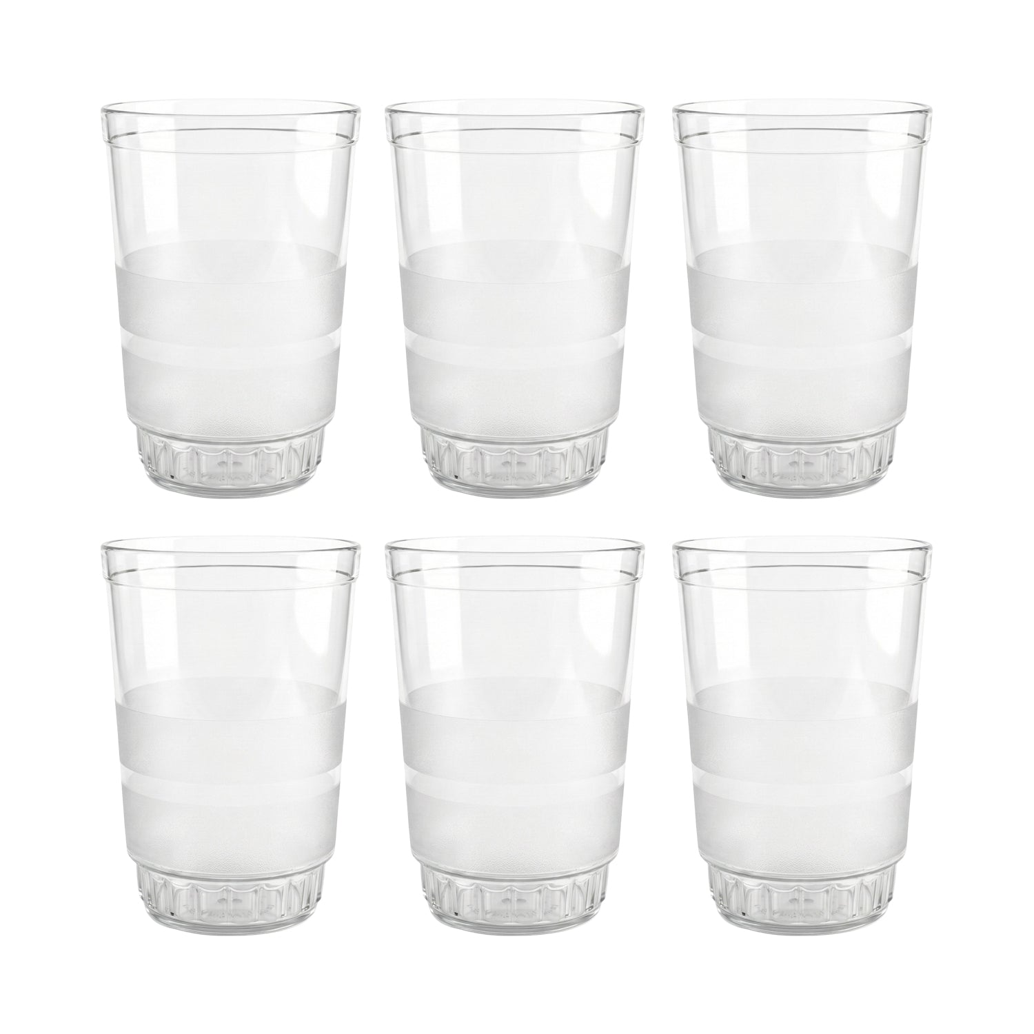 Transparent Janta Drinking Glass Set (300ml, 6 Pc Set)