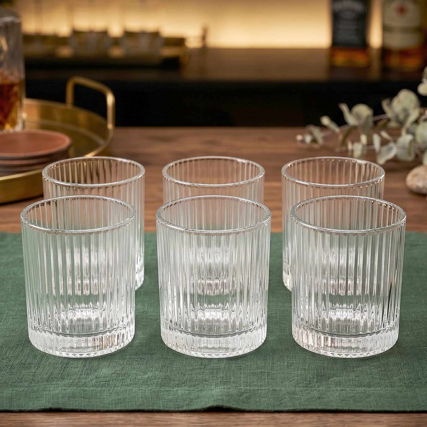 Premium Crystal Glass Tumbler (6 Pc Set, 250 ML Each)