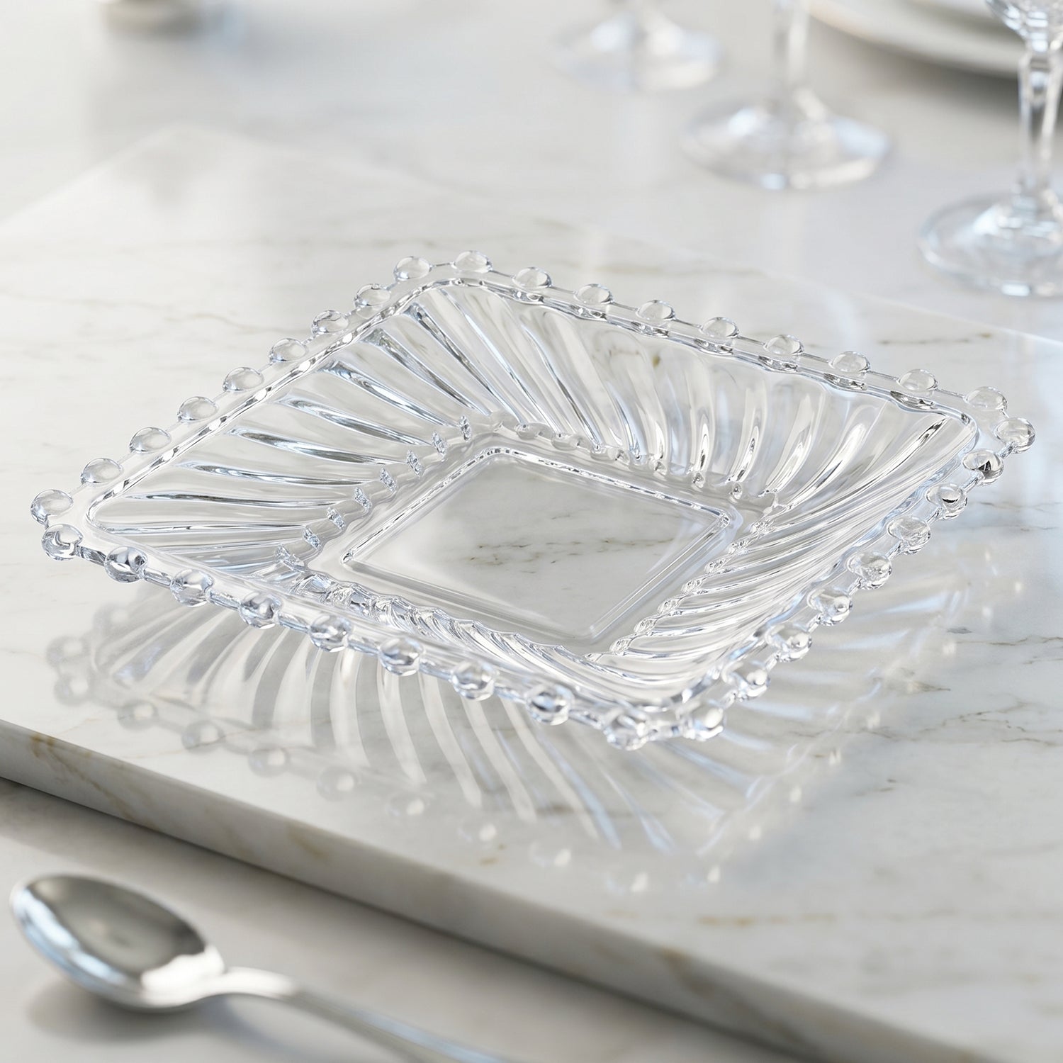 Royal Premium Glassware Serving Plate and Bowl (12 Pc Set)