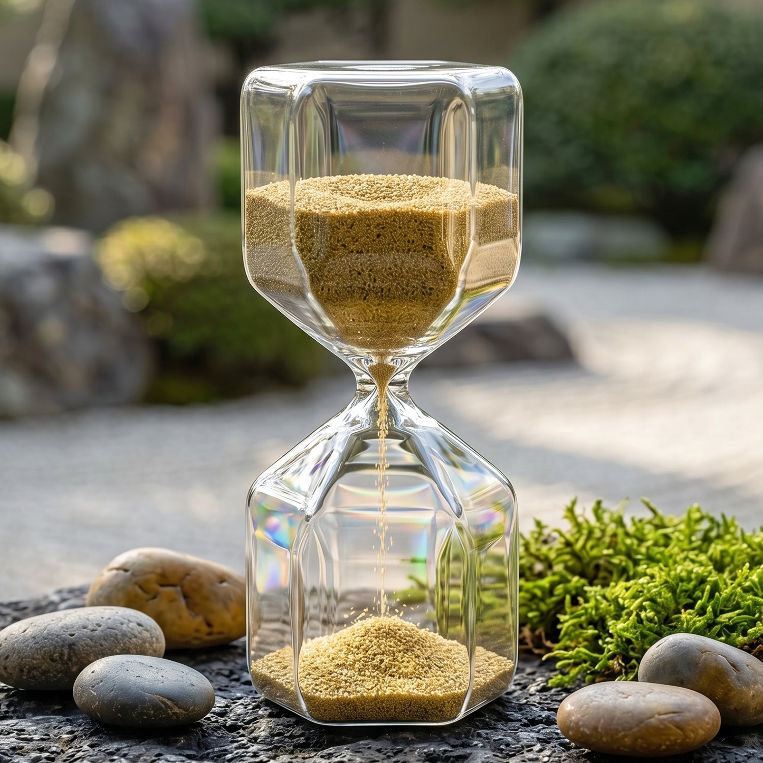Compact glass hourglass sand timer for desk dÃ©cor