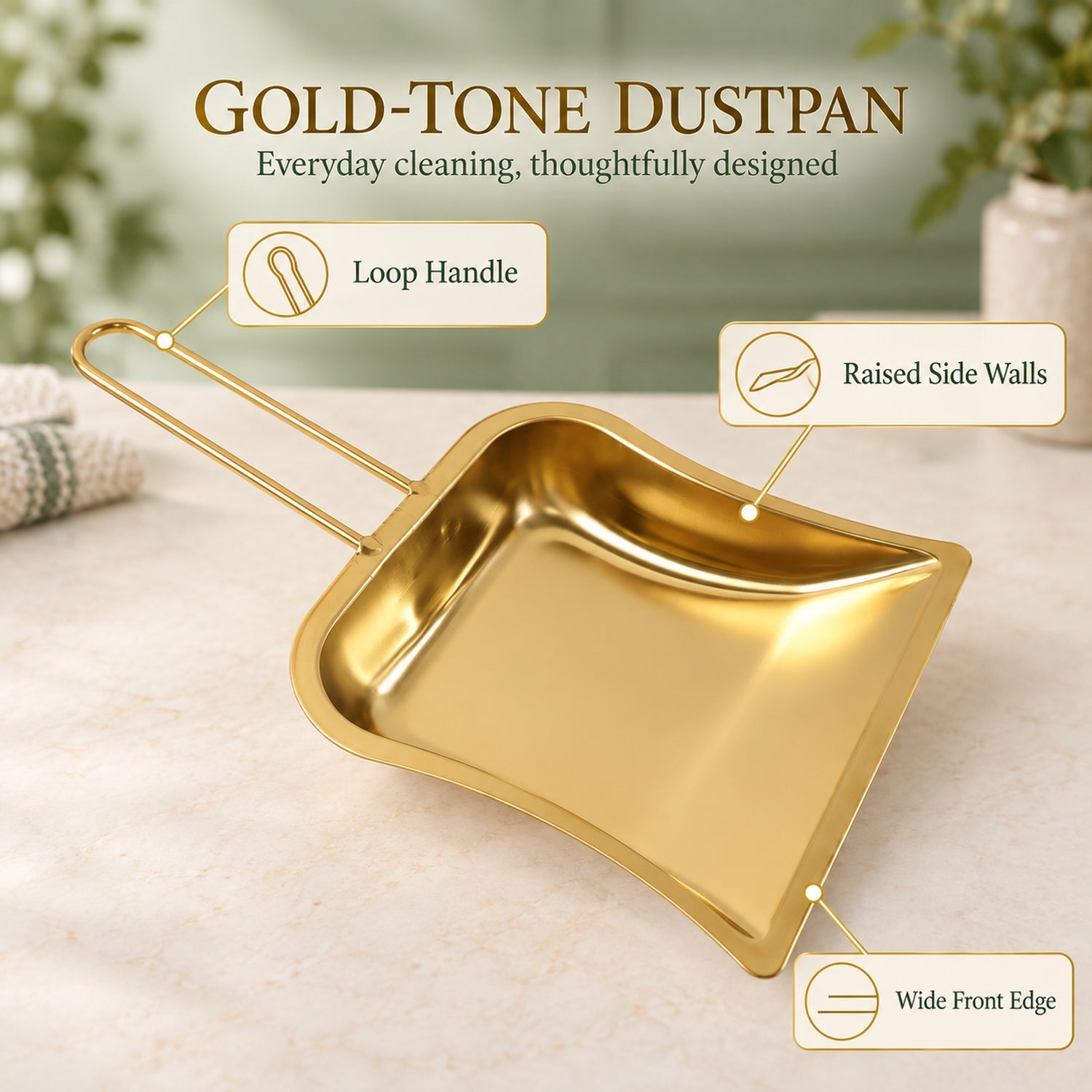 Dustpan edge detail