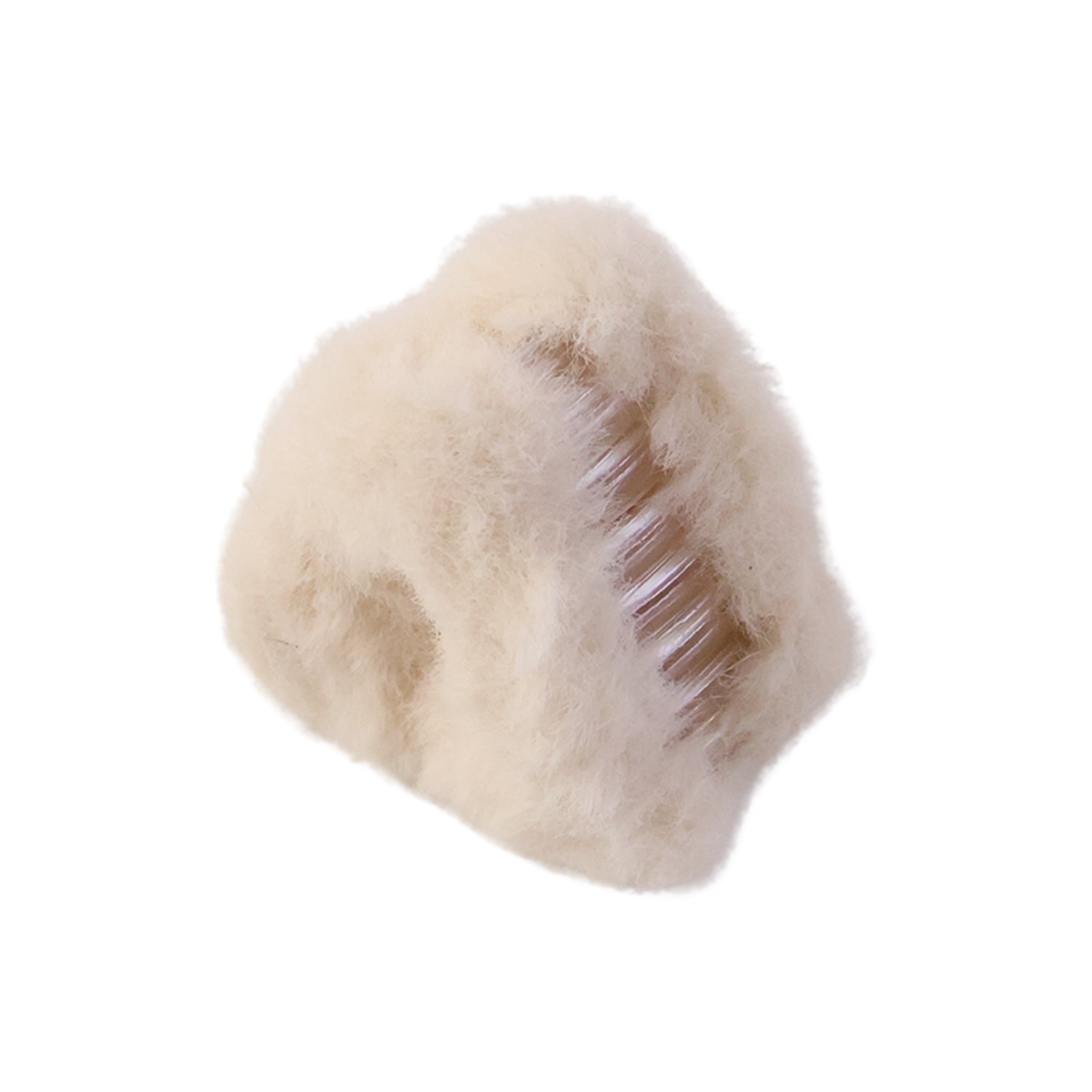 Multiple fluffy hair claw clips in assorted colors