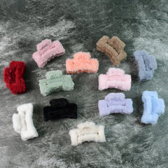 Big Plush Faux Fur Hair Clip