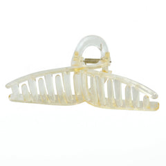 Transparent hair claw clip on white background