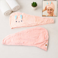 Soft Microfiber Hair Drying Towel Wrap  (1 Pc / Mix Design)