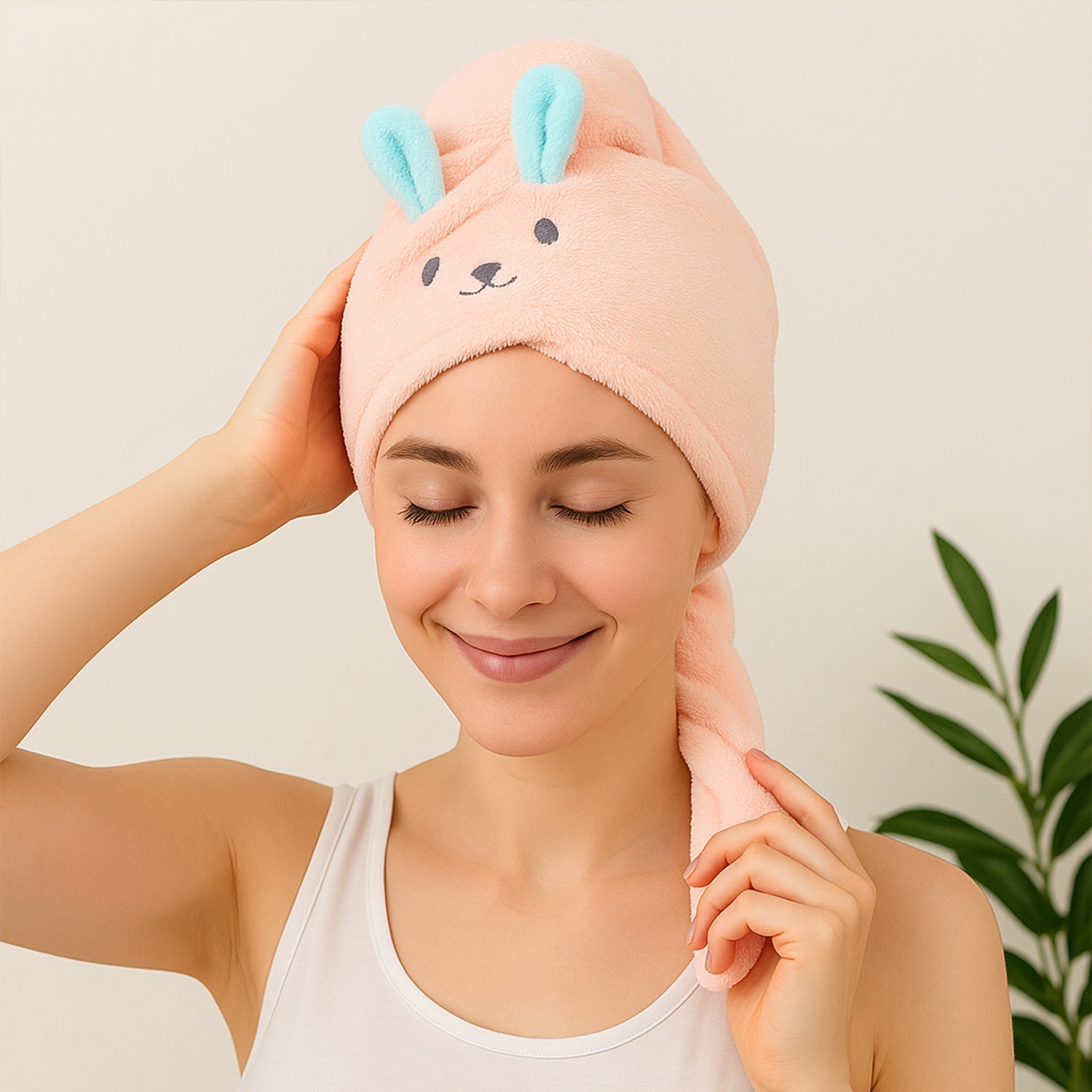 Soft Microfiber Hair Drying Towel Wrap  (1 Pc / Mix Design)