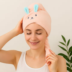 Soft Microfiber Hair Drying Towel Wrap  (1 Pc / Mix Design)