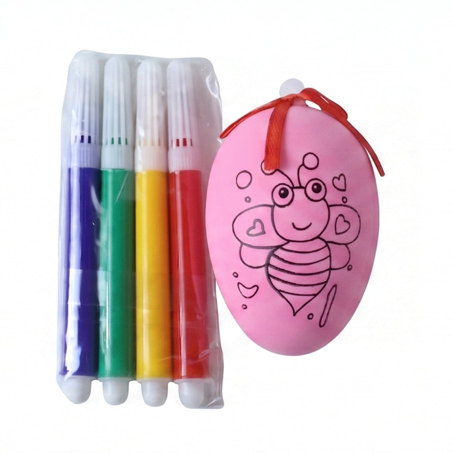 Kids painting activity set with eggs and pens