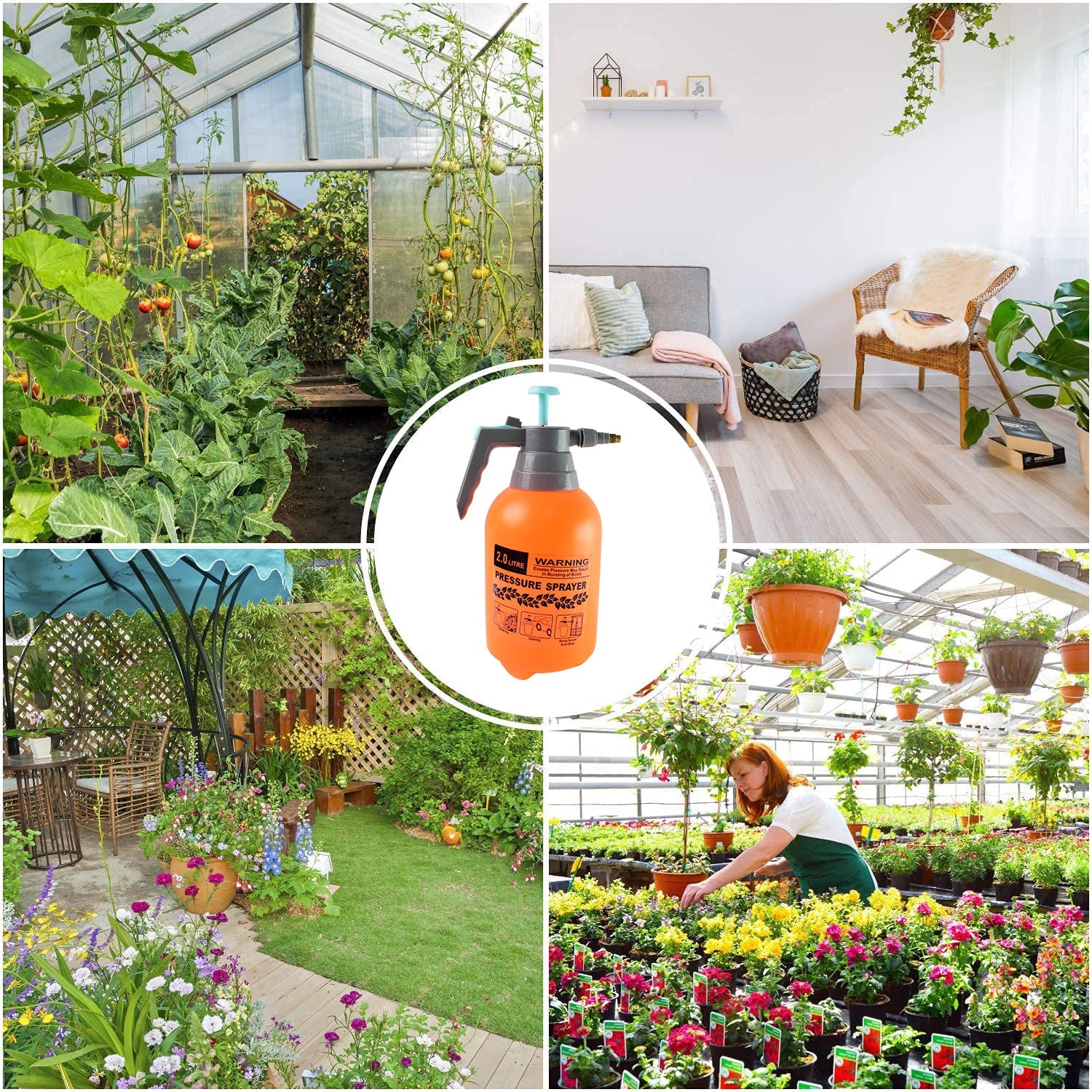 Specification details on garden sprayer label