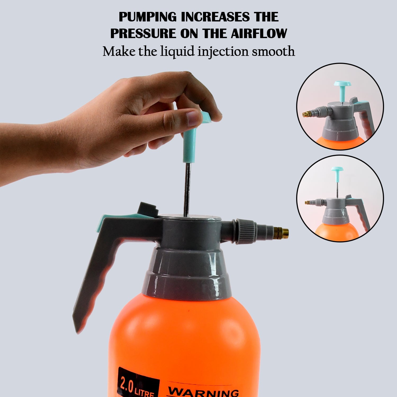 Comparison shot of garden pressure sprayer